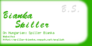 bianka spiller business card